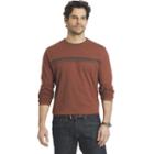 Big & Tall Arrow Classic-fit Striped Mock-layered Tee, Men's, Size: Xl Tall, Drk Orange