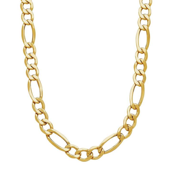 Everlasting Gold Men's 14k Gold Figaro Chain Necklace - 22 In, Size: 22