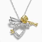 Diamond Petites 10k Gold Two Tone 1/10-ct. T.w. Diamond Angel Pendant, Women's, White