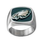 Men's Stainless Steel Philadelphia Eagles Ring, Size: 10, Silver