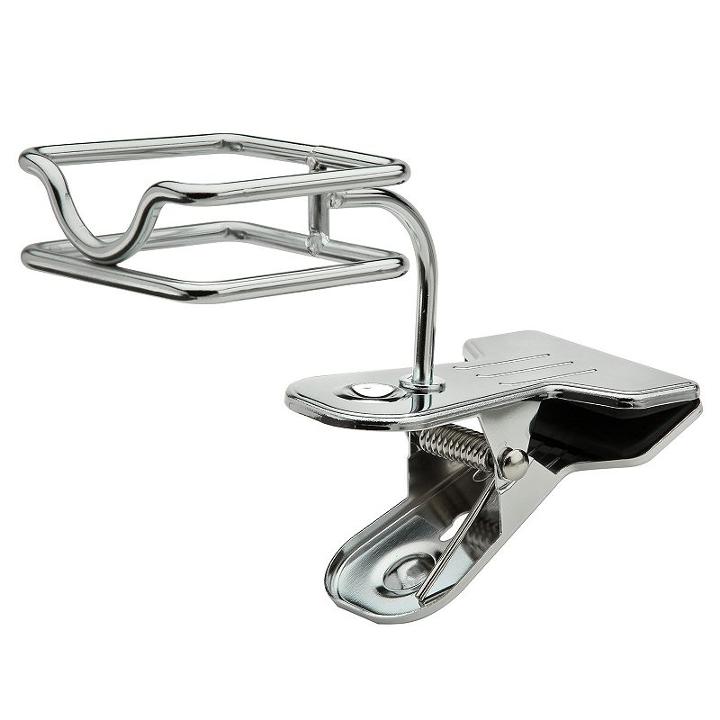 Taymor Clamp-on Hair Dryer And Flat Iron Holder, Grey