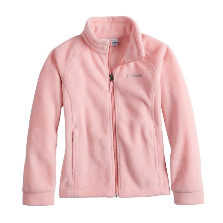 Girls 4-18 Columbia Three Lakes Lightweight Fleece Jacket, Size: S(8), Light Pink