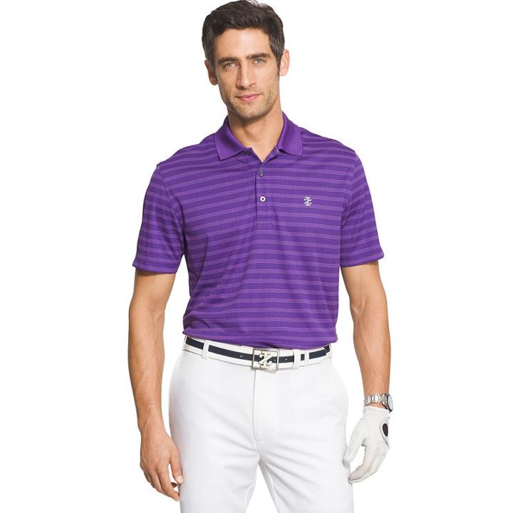 Men's Izod Legacy Classic-fit Striped Performance Golf Polo, Size: Small, Brt Purple