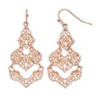 Simulated Crystal Statement Drop Earrings, Women's, Pink