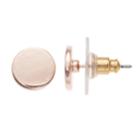 Lc Lauren Conrad Rose Gold Tone Nickel Free Button Stud Earrings, Women's, Pink