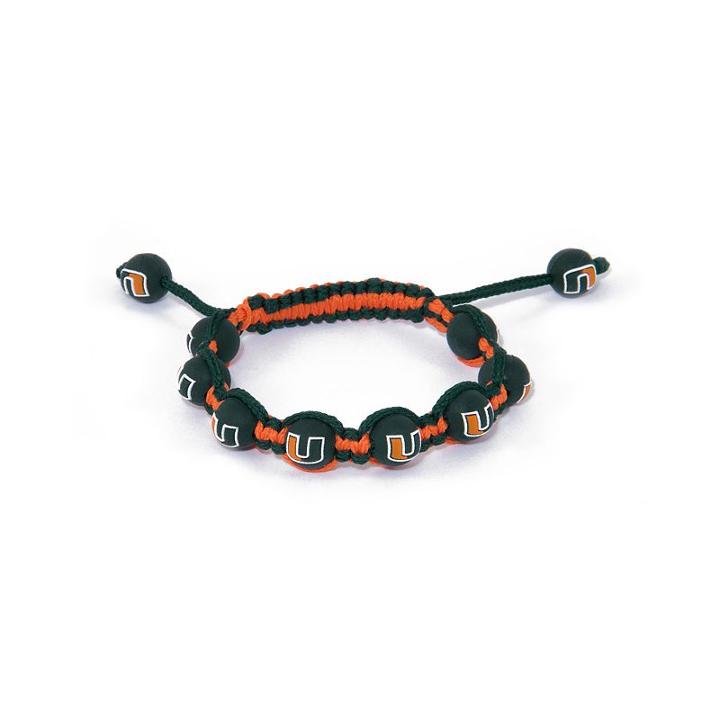 Miami Hurricanes Bead Bracelet, Girl's, Multicolor