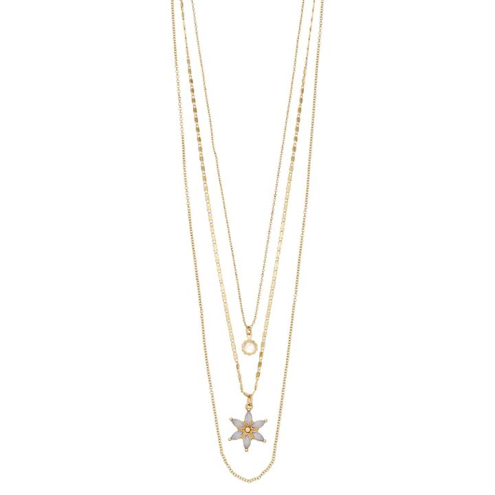 Lc Lauren Conrad Multi Row Flower Pendant Necklace, Women's, Blue