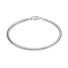 Individuality Beads Sterling Silver Snake Chain Bracelet, Women's, Size: 7.5, Grey