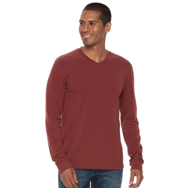 Men's Sonoma Goods For Life&trade; Classic-fit Flexwear V-neck Tee, Size: Xl, Med Red