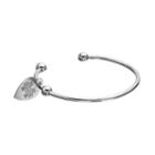 Fiora Stainless Steel Mississippi State Bulldogs Charm Cuff Bracelet, Women's, Size: 7.5, Grey