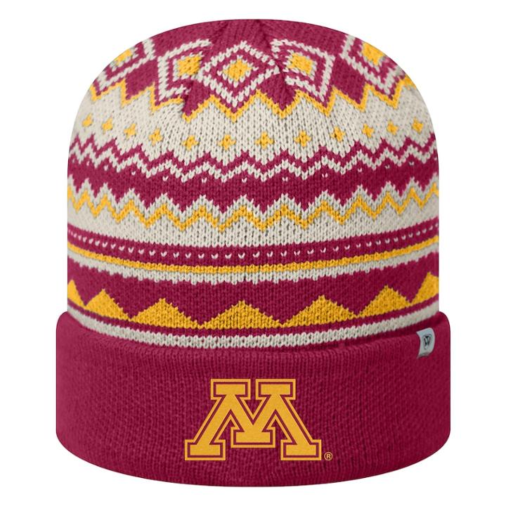 Adult Top Of The World Minnesota Golden Gophers Dusty Beanie, Adult Unisex, Dark Red