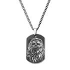 Star Wars: Episode Vii The Force Awakens Men's Stainless Steel Chewbacca Dog Tag Necklace, Grey
