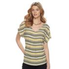 Women's Dana Buchman Cold-shoulder Tie-front Top, Size: Xl, Brt Yellow