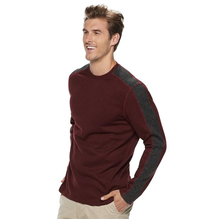 Big & Tall Van Heusen Classic-fit Fleece Sweater, Men's, Size: 2xb, Drk Purple