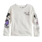 Disney's Mickey & Minnie Mouse Girls 4-10 Crewneck Fleece Graphic Sweatshirt Top By Jumping Beans&reg;, Size: 8, Lt Beige