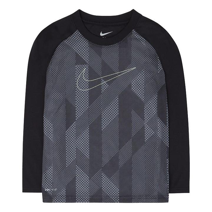 Boys 4-7 Nike Knurling Dri-fit Long Sleeve Tee, Size: 5, Grey (charcoal)