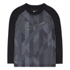 Boys 4-7 Nike Knurling Dri-fit Long Sleeve Tee, Size: 5, Grey (charcoal)