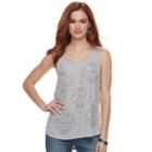 Women's Juicy Couture Embellished Tank Top, Size: Xl, Grey