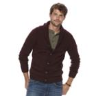 Men's Sonoma Goods For Life&trade; Shawl Cardigan Sweater, Size: Xl, Dark Red