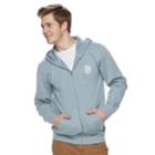 Men's Vans Check Full-zip Hoodie, Size: Small, Med Grey