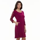 Women's Nina Leonard Strappy-sleeve Shift Dress, Size: Small, Light Pink