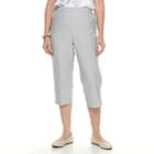 Women's Alfred Dunner Studio Pull-on Capri Pants, Size: 16, Grey