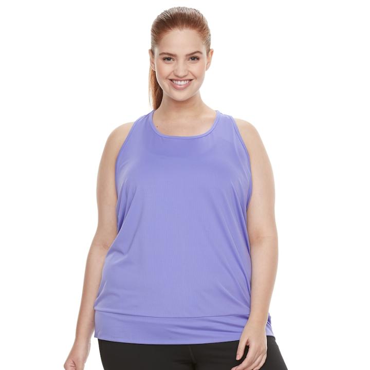 Plus Size Tek Gear&reg; Banded-bottom Performance Tank, Women's, Size: 3xl, Med Purple