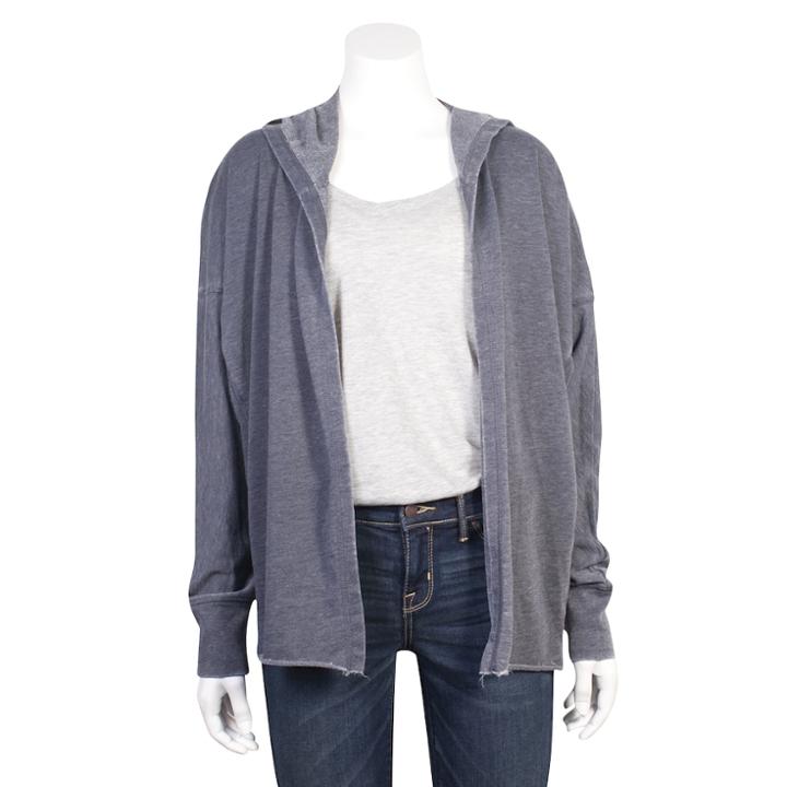 Juniors' Grayson Threads Hooded French Terry Cardigan, Teens, Size: Large, Oxford