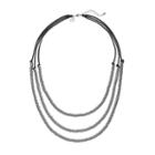 Gs By Gemma Simone Molten Metals Multistrand Necklace, Women's, Size: 23, Grey