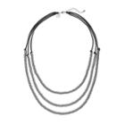 Gs By Gemma Simone Molten Metals Multistrand Necklace, Women's, Size: 23, Grey