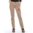 Women's Croft & Barrow&reg; Twill Straight-leg Pants, Size: 16, Med Beige