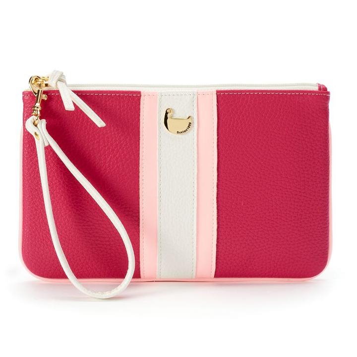 Buxton Prepster Colorblock Wristlet, Women's, Pink