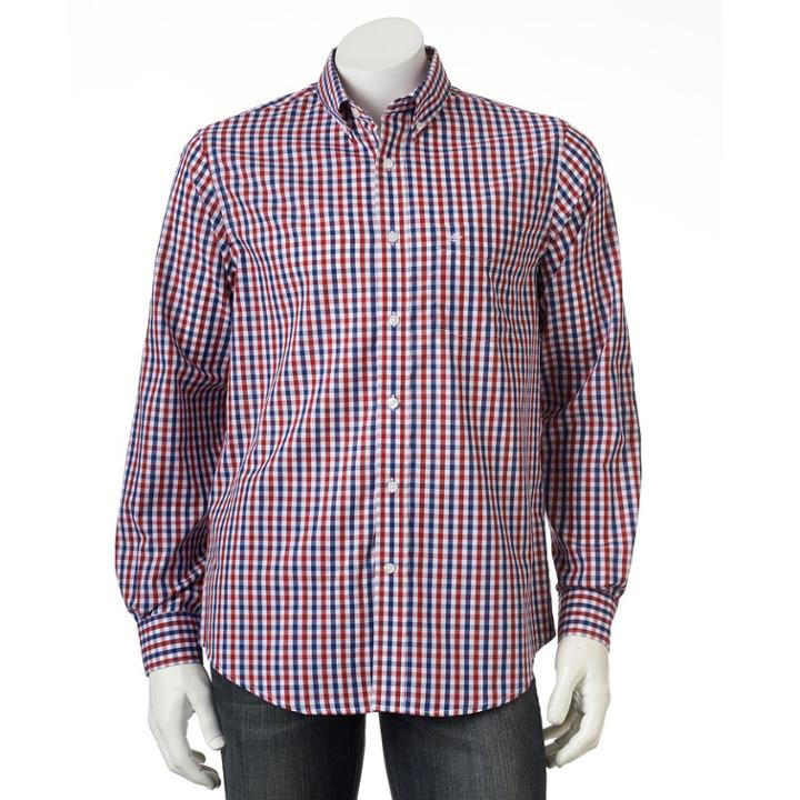 Dockers&reg; Plaid Woven Casual Button-down Shirt - Men, Size: Small, Purple
