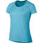 Women's Nike Dry Miler Mesh Running Top, Size: Xs, Brt Blue