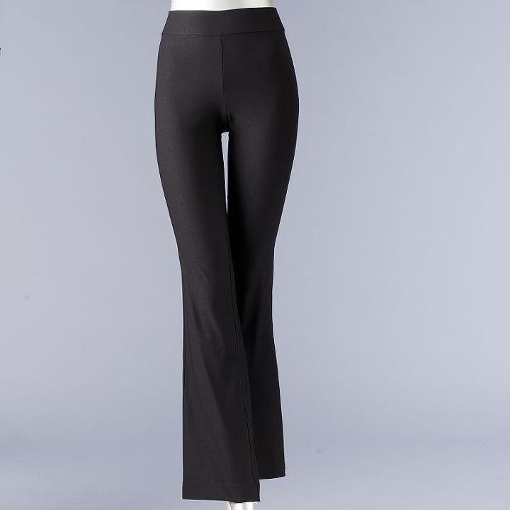 Women's Simply Vera Vera Wang Twill Bootcut Pants, Size: Large, Black