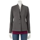 Women's Apt. 9&reg; Notch Collar Blazer, Size: 6, Grey Other