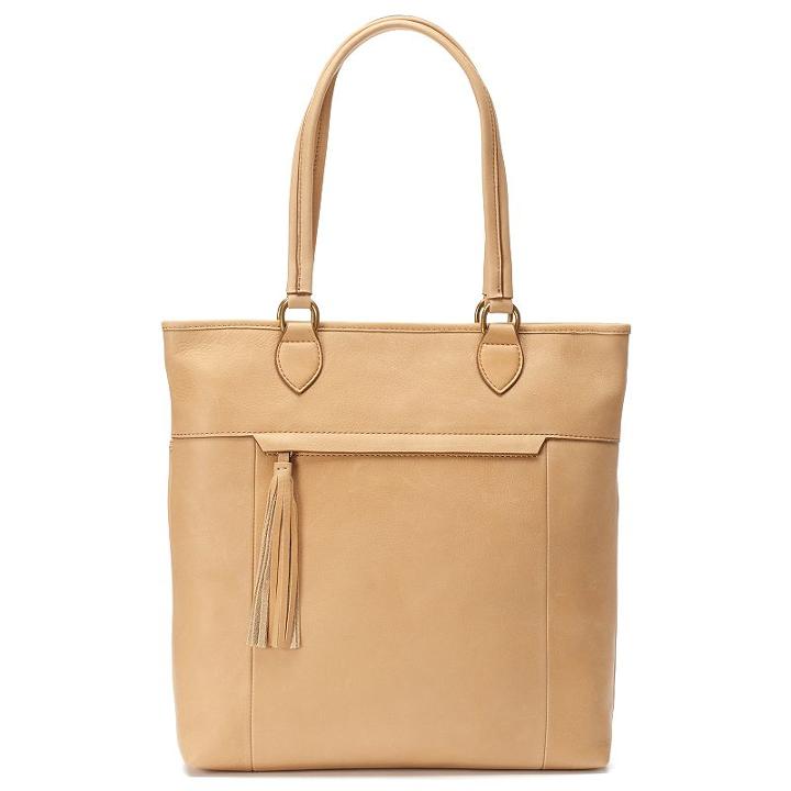 Leather North Shore Tote, Women's, Lt Brown