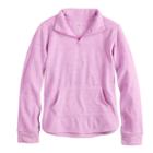 Girls 7-16 & Plus Size So&reg; Quarter-zip Microfleece Pullover, Size: 16 1/2, Lt Purple