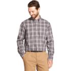 Men's Arrow Heritage Classic-fit Plaid Twill Button-down Shirt, Size: Xxl, Grey