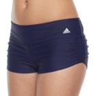 Women's Adidas Shirred Boyshort Bottoms, Size: Small, Blue (navy)