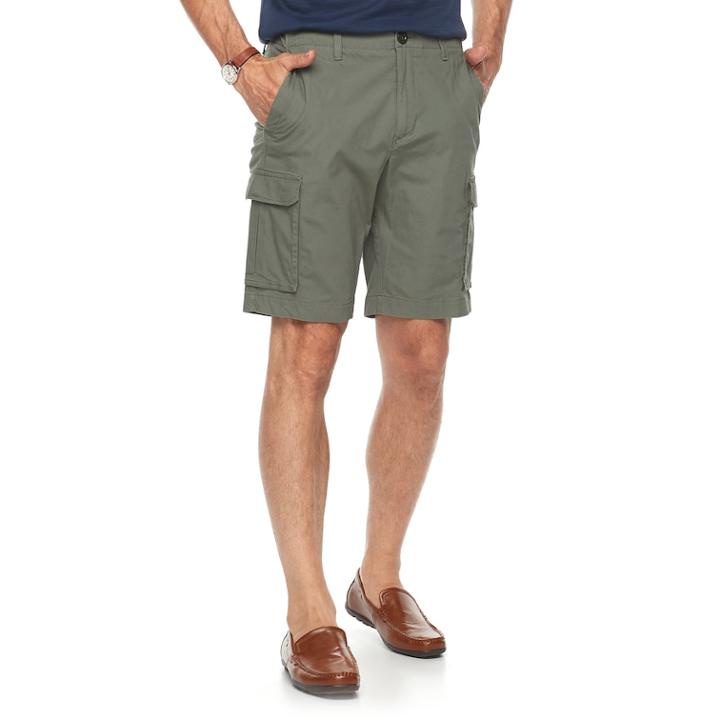 Men's Apt. 9&reg; Regular-fit Stretch Cargo Shorts, Size: 30, Med Green