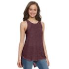 Juniors' So&reg; Lace Trim Split-back Tank, Teens, Size: Small, Red