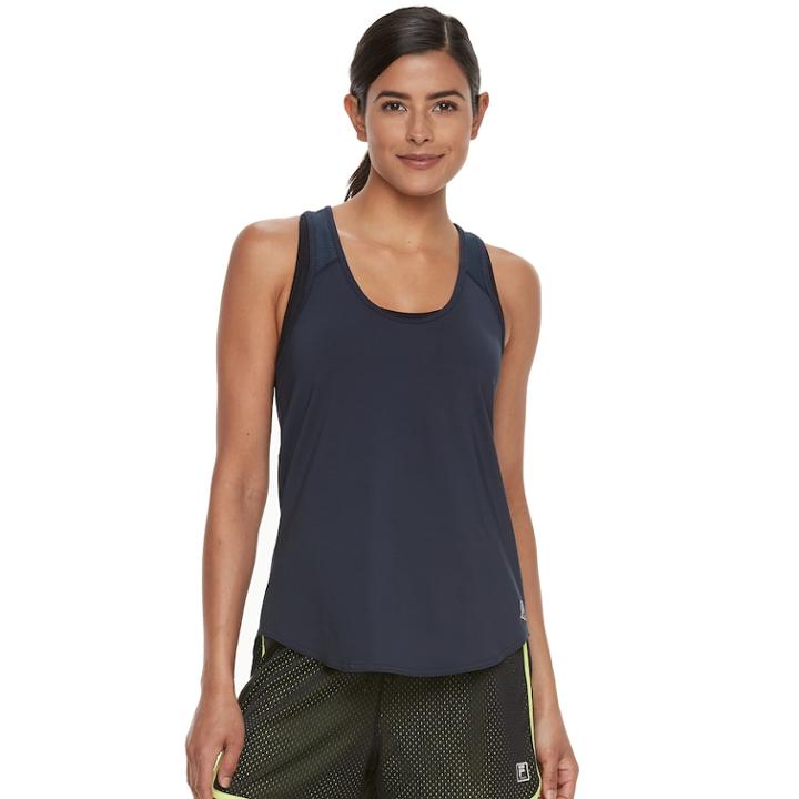 Women's Fila Sport&reg; Scoop Neck Racerback Tank, Size: Xs, Blue (navy)