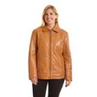 Plus Size Excelled Leather Scuba Jacket, Women's, Size: 1xl, Beig/green (beig/khaki)