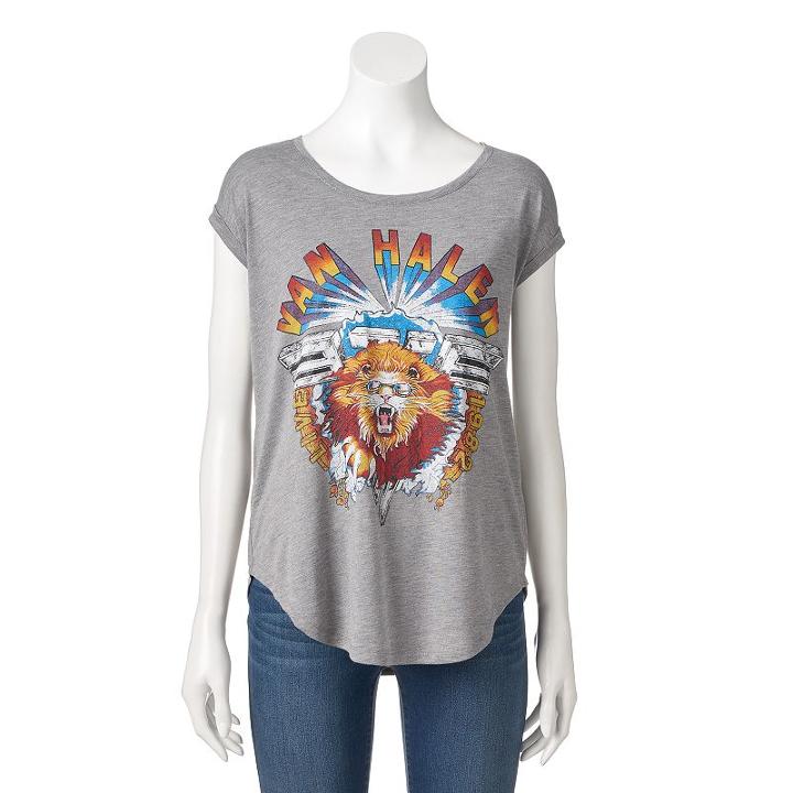 Women's Rock & Republic® Van Halen Graphic Tee, Size: Medium, Grey (charcoal)