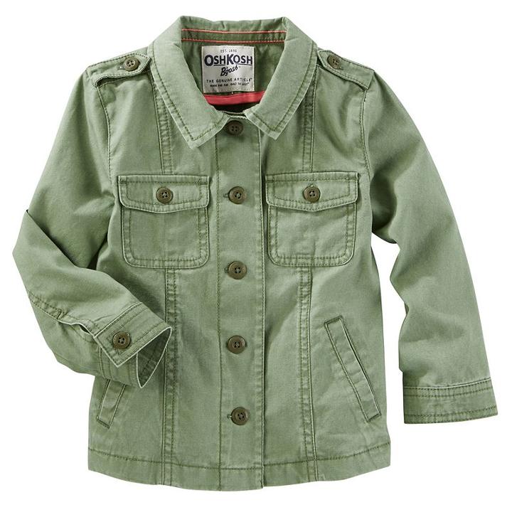 Girls 4-8 Oshkosh B'gosh® Utility Jacket, Girl's, Size: 8, Green