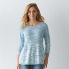 Women's Sonoma Goods For Life&trade; Marled Crewneck Sweater, Size: Xs, Med Blue