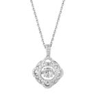 Forever Classic Sterling Silver 1 3/4 Carat T.w. Lab-created Moissanite Pendant, Women's, Size: 18, White