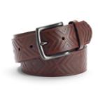Men's Urban Pipeline&reg; Tribal Embossed Belt, Size: Medium, Brown