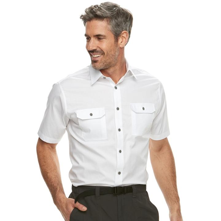 Men's Croft & Barrow&reg; Classic-fit Quick-dry Outdoor Button-down Shirt, Size: Medium, White
